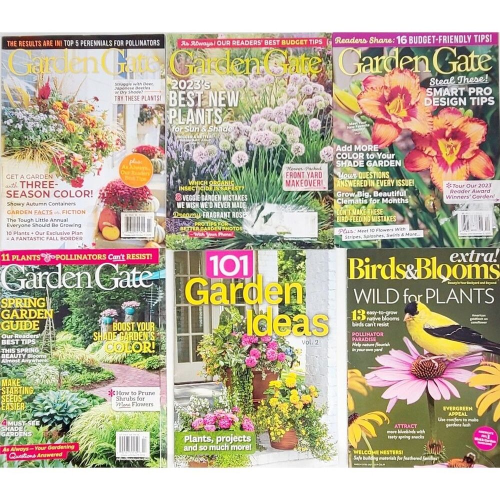 VALUE BUNDLE: Garden Gate Magazines 2022-2023 + 101 Garden Ideas Birds Blooms